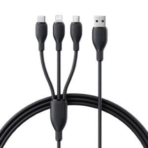 BASEUS Ultra-Fast 3 in 1 Fast Charging Cable USB to Micro USB Lightning USB-C 3.5A 1.3m